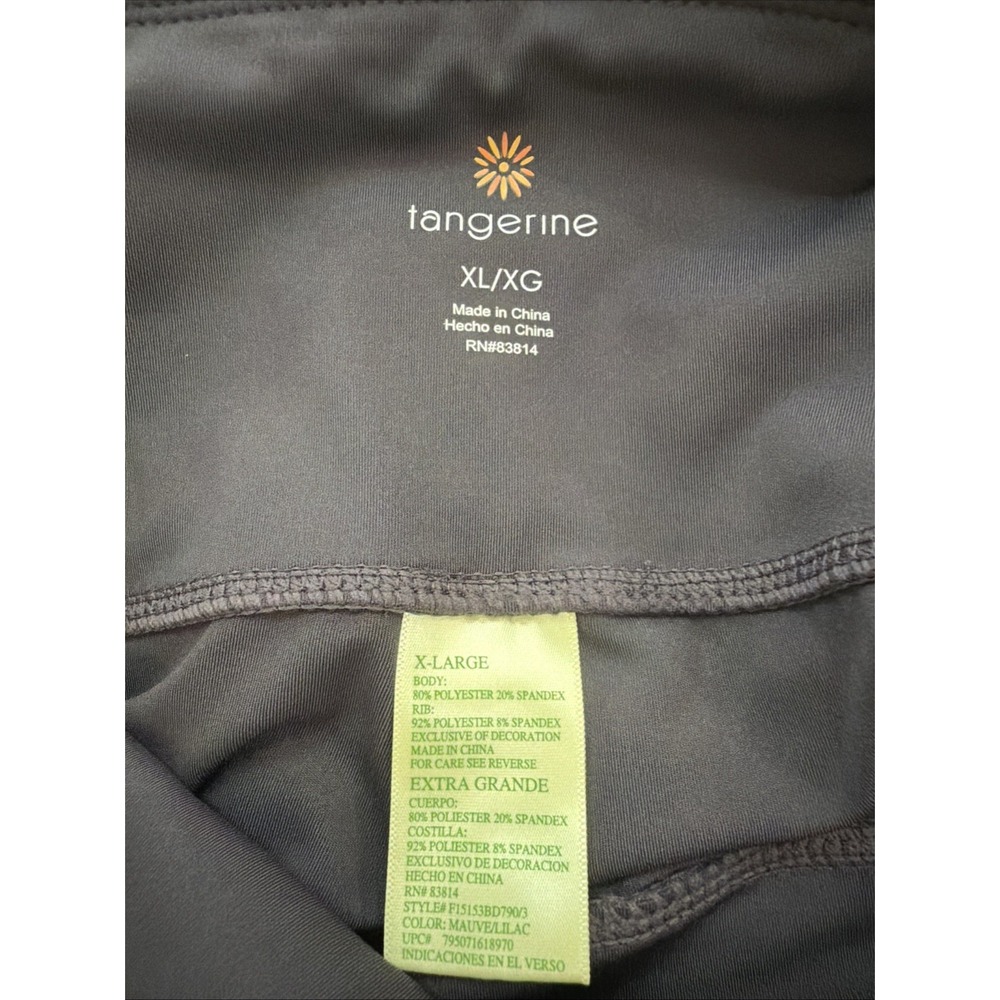 Tangerine Women's Legging Active Rib Mauve/Lilac Size X-Large NWT - Picture 4 of 5